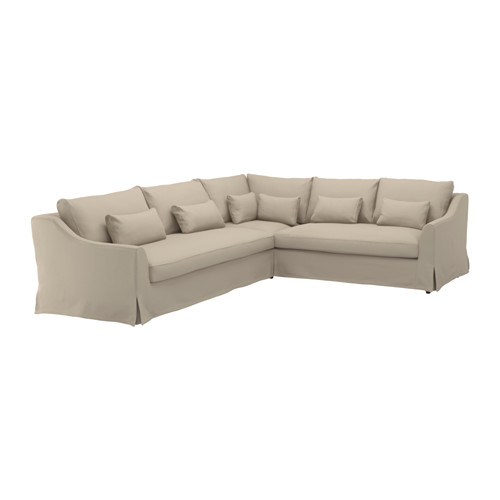 FÄRLÖV Sectional,5 seat/sofa left Flodafors beige IKEA