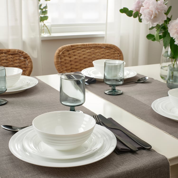 FAVORISERA 12 piece dinnerware set, white - IKEA CA