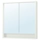 FAXÄLVEN Mirror cabinet w built-in lighting, white, 36x6x37 "