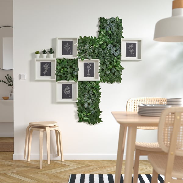 FEJKA Artificial plant, wall mounted indoor/outdoor/foliage, 9 ¾x9 ¾ "