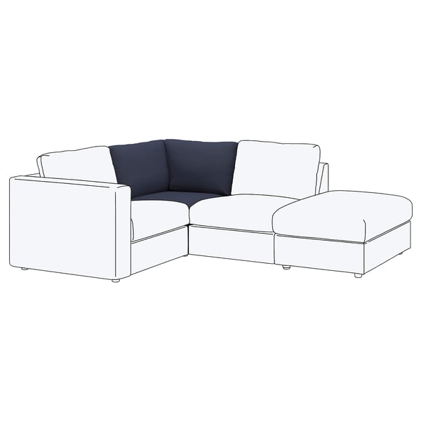 FINNALA Corner section, Orrsta black-blue