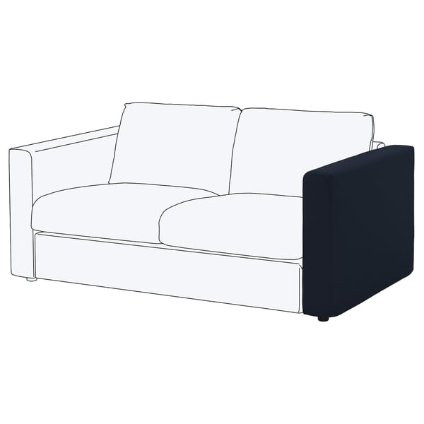 FINNALA Cover for armrest, Orrsta black-blue