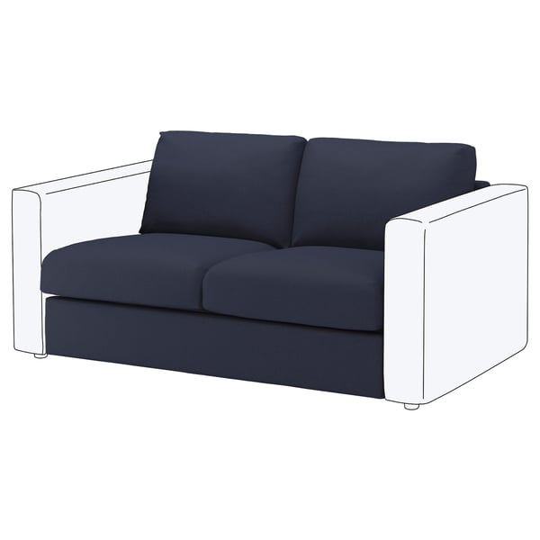 FINNALA Cover for loveseat section, Orrsta black-blue