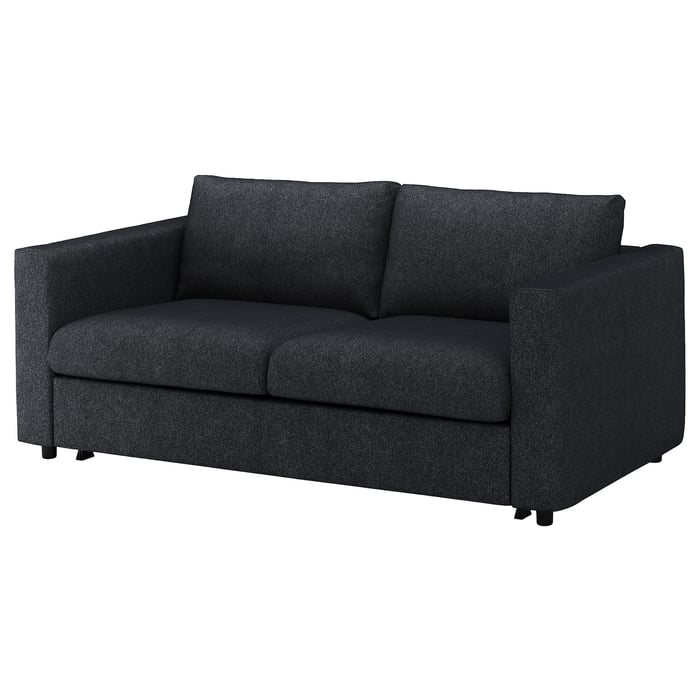 FINNALA cover for sleeper sofa, Tallmyra black/gray IKEA CA