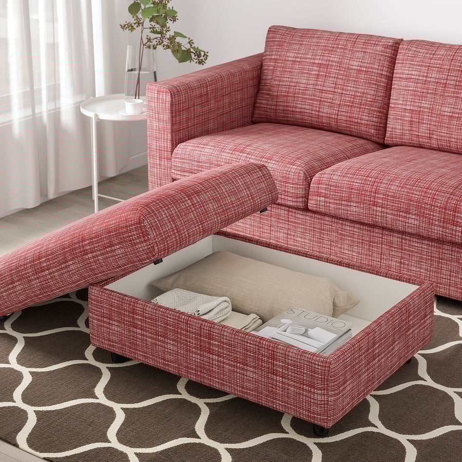 FINNALA footstool with storage, Dalstorp multicolor IKEA CA