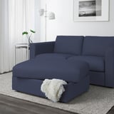 FINNALA Footstool with storage, Orrsta black-blue