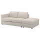 FINNALA Sofa, with open end/Gunnared beige