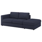 FINNALA Sofa, with open end/Orrsta black-blue