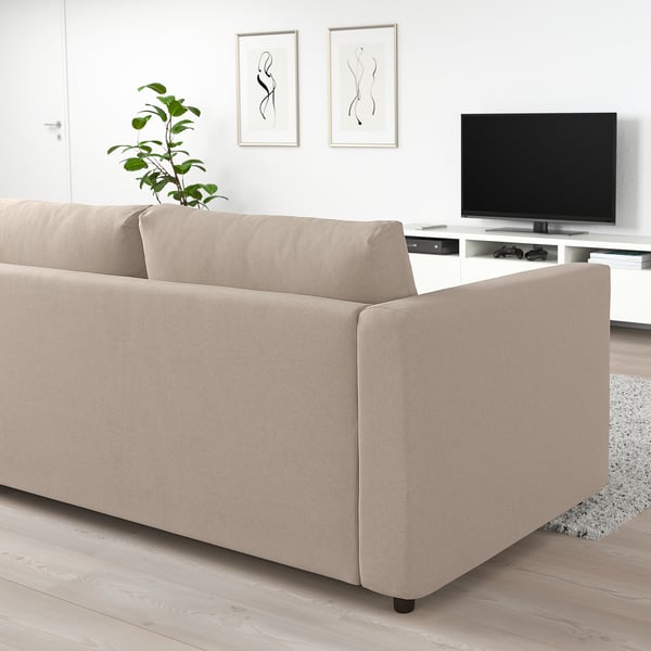 FINNALA Sofa, with open end/Tallmyra beige