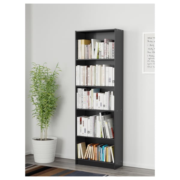 FINNBY bookcase, black, 60x180 cm (235/8x707/8") IKEA CA