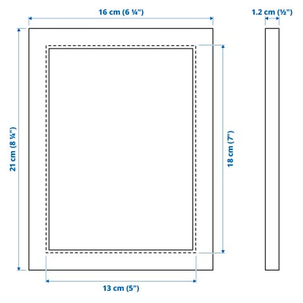 FISKBO Frame, black, 5x7 "