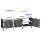 FJÄLLBO TV bench, black, 59x14 1/8x21 1/4 "