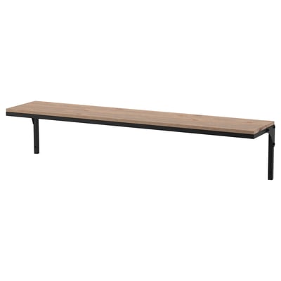 LACK wall shelf, black-brown, 110x26 cm (431/4x101/4) - IKEA CA