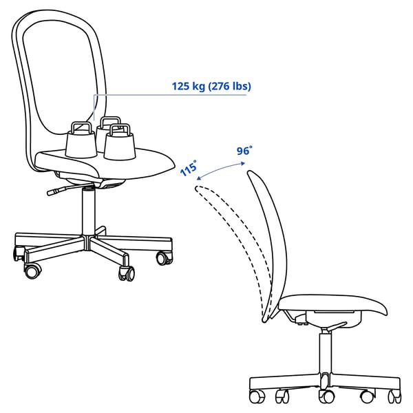 FLINTAN Office chair, black