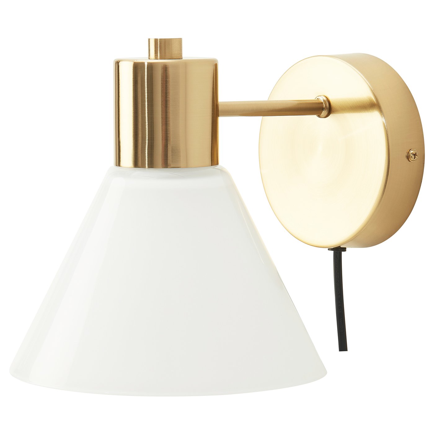 flugbo wall lamp brass color glass