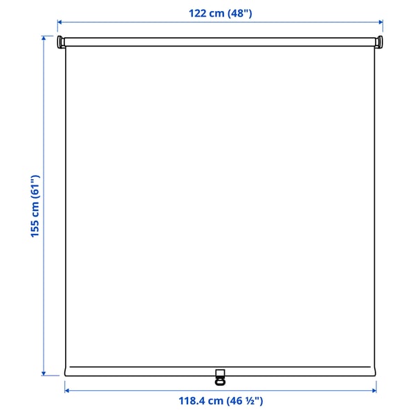 FÖNSTERBLAD Blackout roller blind, white, 58x61 "