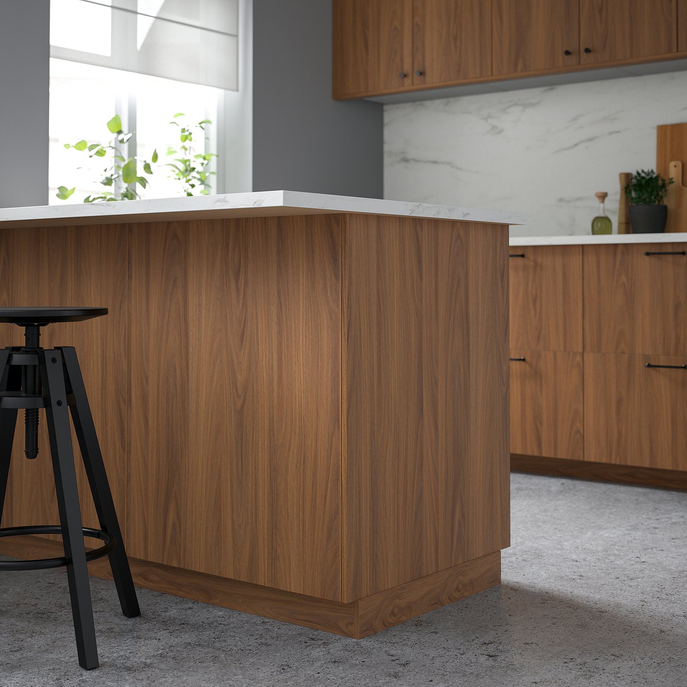 FÖRBÄTTRA cover panel, brown walnut effect, 39.1x228.6 cm (15x90