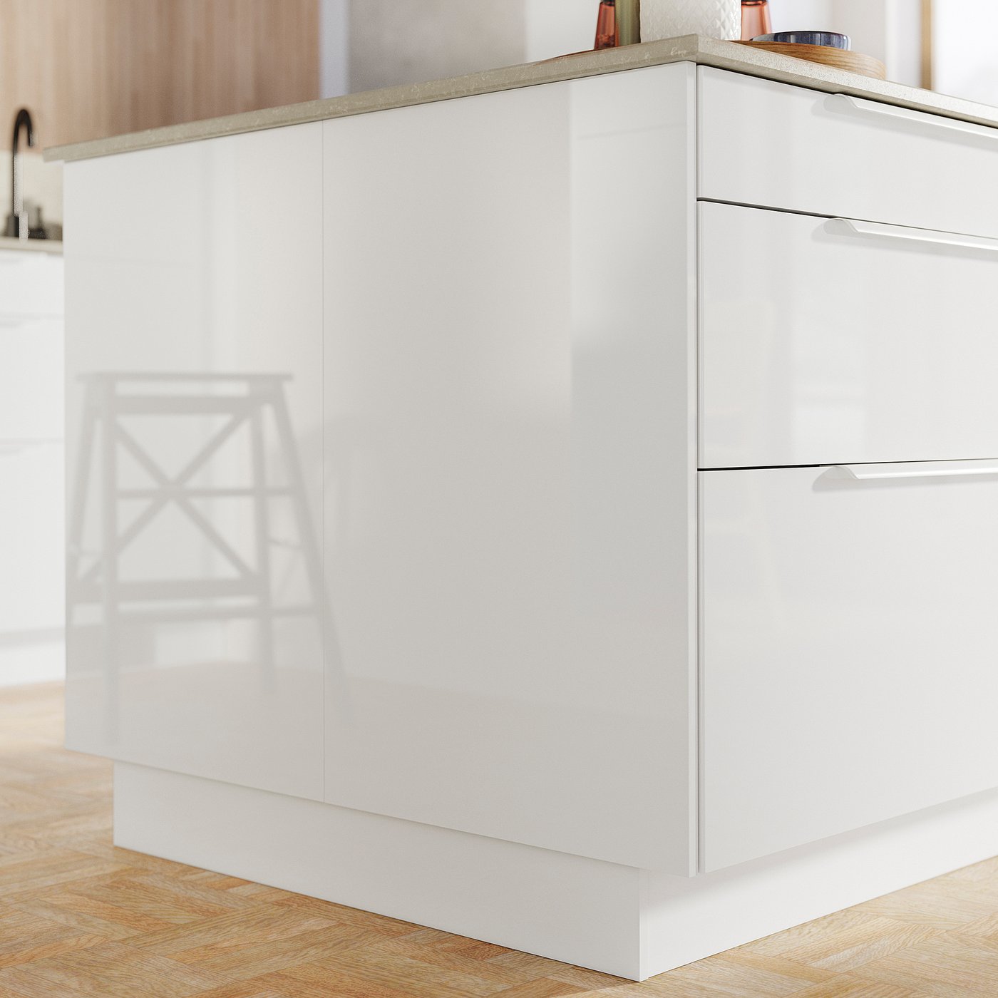 FÖRBÄTTRA cover panel, high gloss white, 66x91 cm (26x36