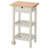 FÖRHÖJA Kitchen cart, birch/white, 20 7/8x16 7/8 "