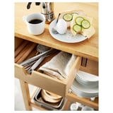 FÖRHÖJA Kitchen cart, birch, 39 3/8x16 7/8 "