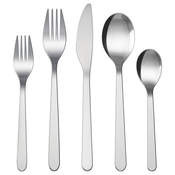 FÖRNUFT 20-piece cutlery set, stainless steel