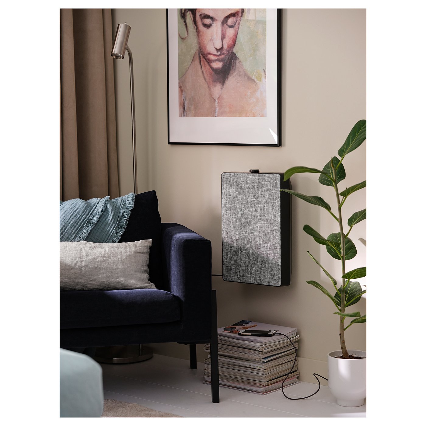 FÖRNUFTIG air purifier, black, 31x45 cm (12x18