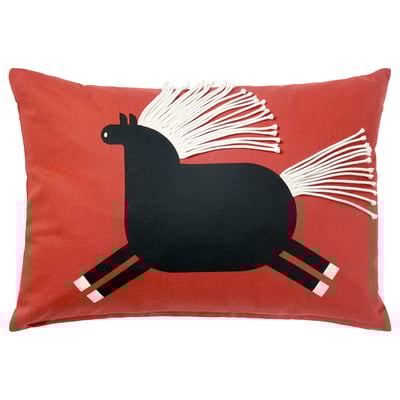 FÖSSTA Cushion cover, horse, 16x23 "