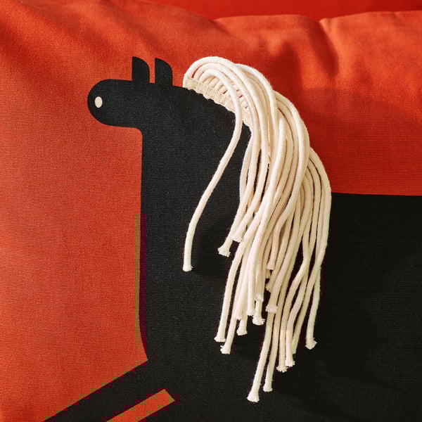 FÖSSTA Cushion cover, horse, 16x23 "