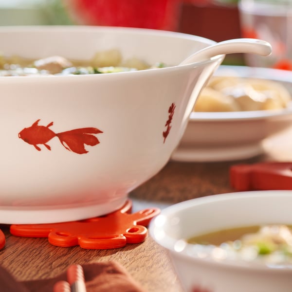 FÖSSTA Serving bowl, goldfish, 10 "