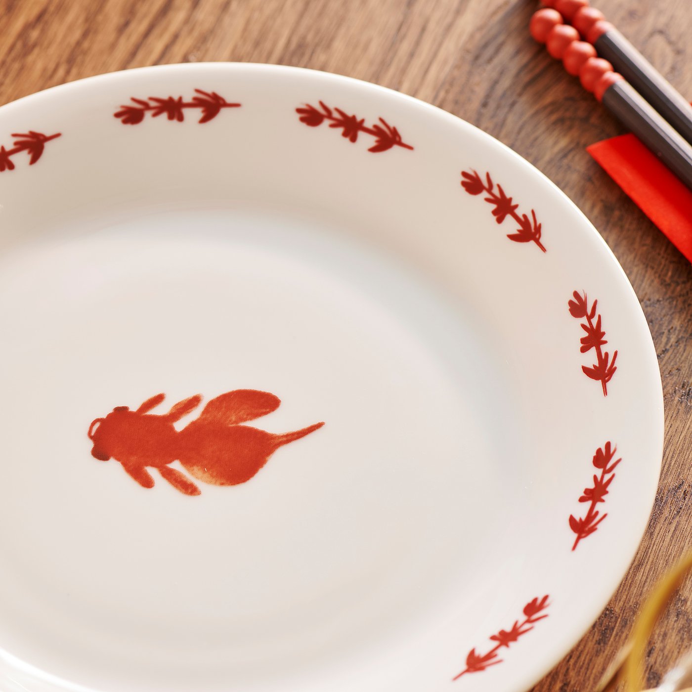FÖSSTA side plate, goldfish, 19 cm (7