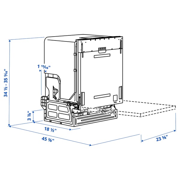 FORNABODA Built-in dishwasher, panel-ready, 24 "