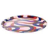 FRAMKALLA Tray, patterned, 16 7/8 "