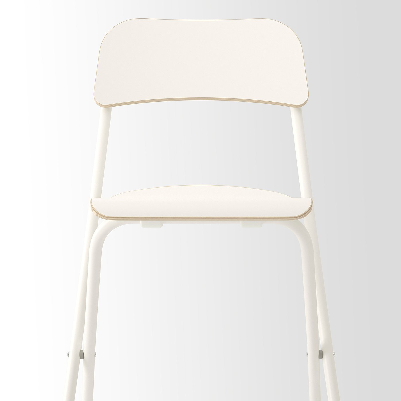 FRANKLIN bar stool with backrest, foldable, counter height white