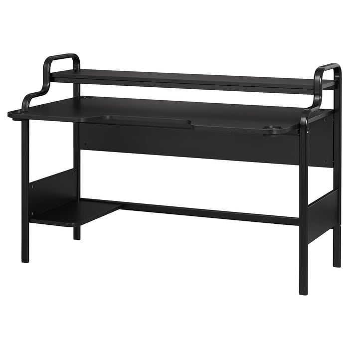 FREDDE gaming desk, black, 140x74x73 cm (551/8x291/8x283/4") IKEA CA