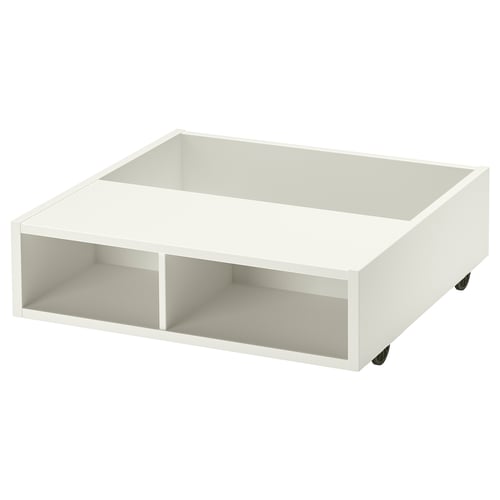 FREDVANG underbed storage/bedside table, white, 59x56 cm (231/4x22") IKEA CA