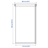 FRIDANS Blackout roller blind, white, 34x76 ¾ "