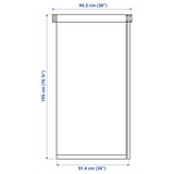 FRIDANS Blackout roller blind, white, 38x76 ¾ "