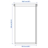 FRIDANS Blackout roller blind, white, 42x76 ¾ "