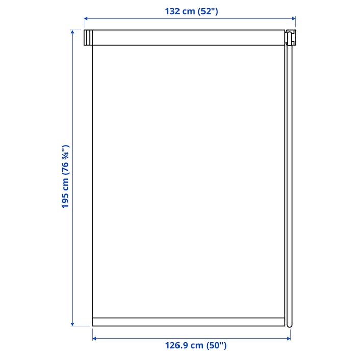 FRIDANS blackout roller blind, white, 132.0x195 cm (52x76 ¾") IKEA CA