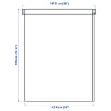 FRIDANS Blackout roller blind, white, 58x76 ¾ "