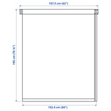 FRIDANS Blackout roller blind, white, 62x76 ¾ "