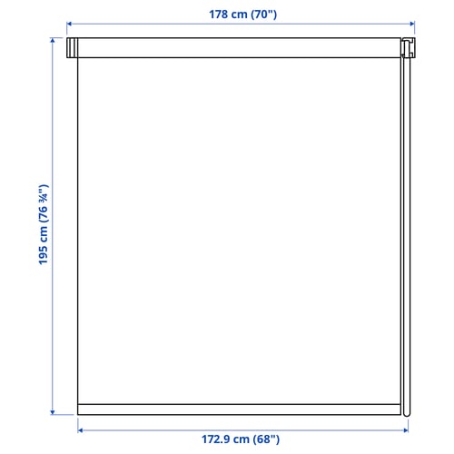 FRIDANS Blackout roller blind, white, 70x76 ¾ "