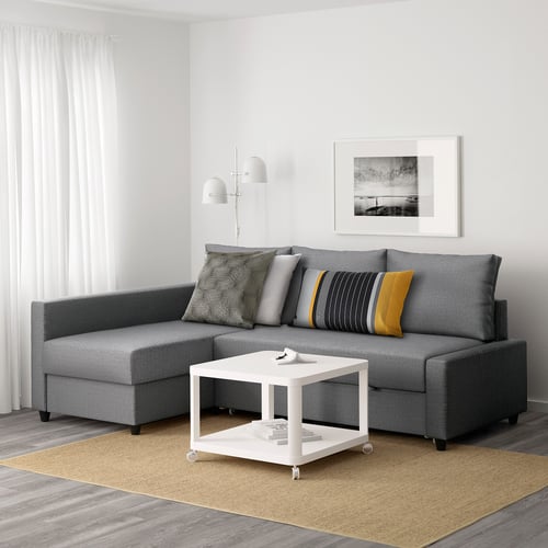 FRIHETEN Corner sofabed with storage Skiftebo dark gray IKEA