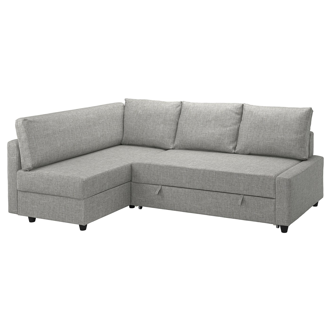 FRIHETEN / KLAGSHAMN corner sofa-bed with storage, Faringe light