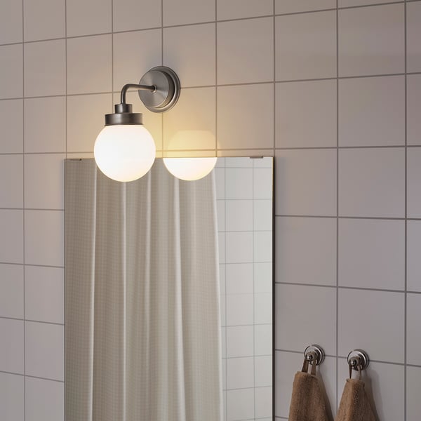 FRIHULT Wall lamp, stainless steel color