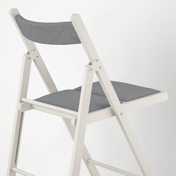 FRÖSVI Folding chair, white/Knisa light gray