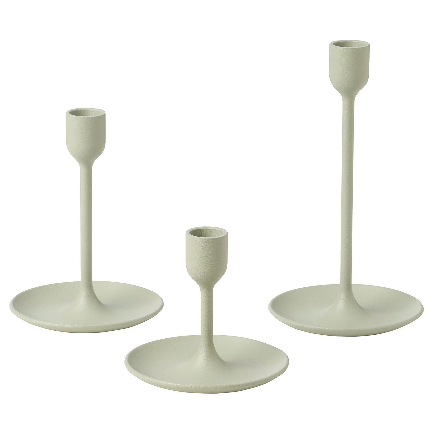 FULLTALIG candlestick, set of 3, green IKEA CA