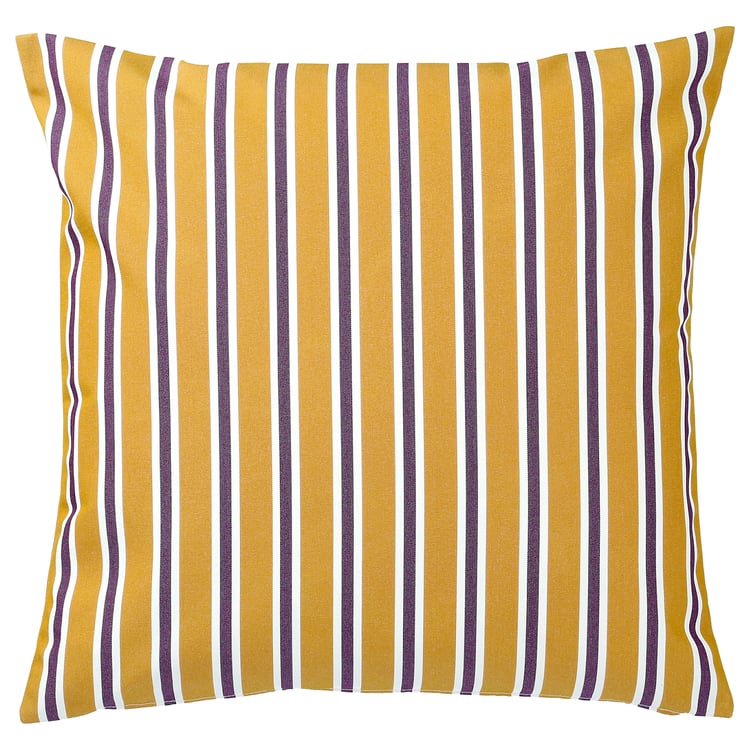 FUNKÖN Cushion cover, in/outdoor dark yellow, purple IKEA