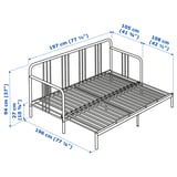 FYRESDAL Daybed with 2 mattresses, black/Åsvang medium firm, Twin