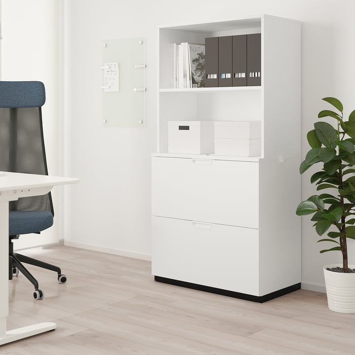 GALANT storage combination with filing, white, 80x160 cm (311/2x63